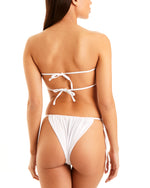 Load image into Gallery viewer, Dahlia Bandeau Bikini Top - In White
