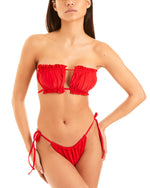 Load image into Gallery viewer, Dahlia Bikini Top - In Red
