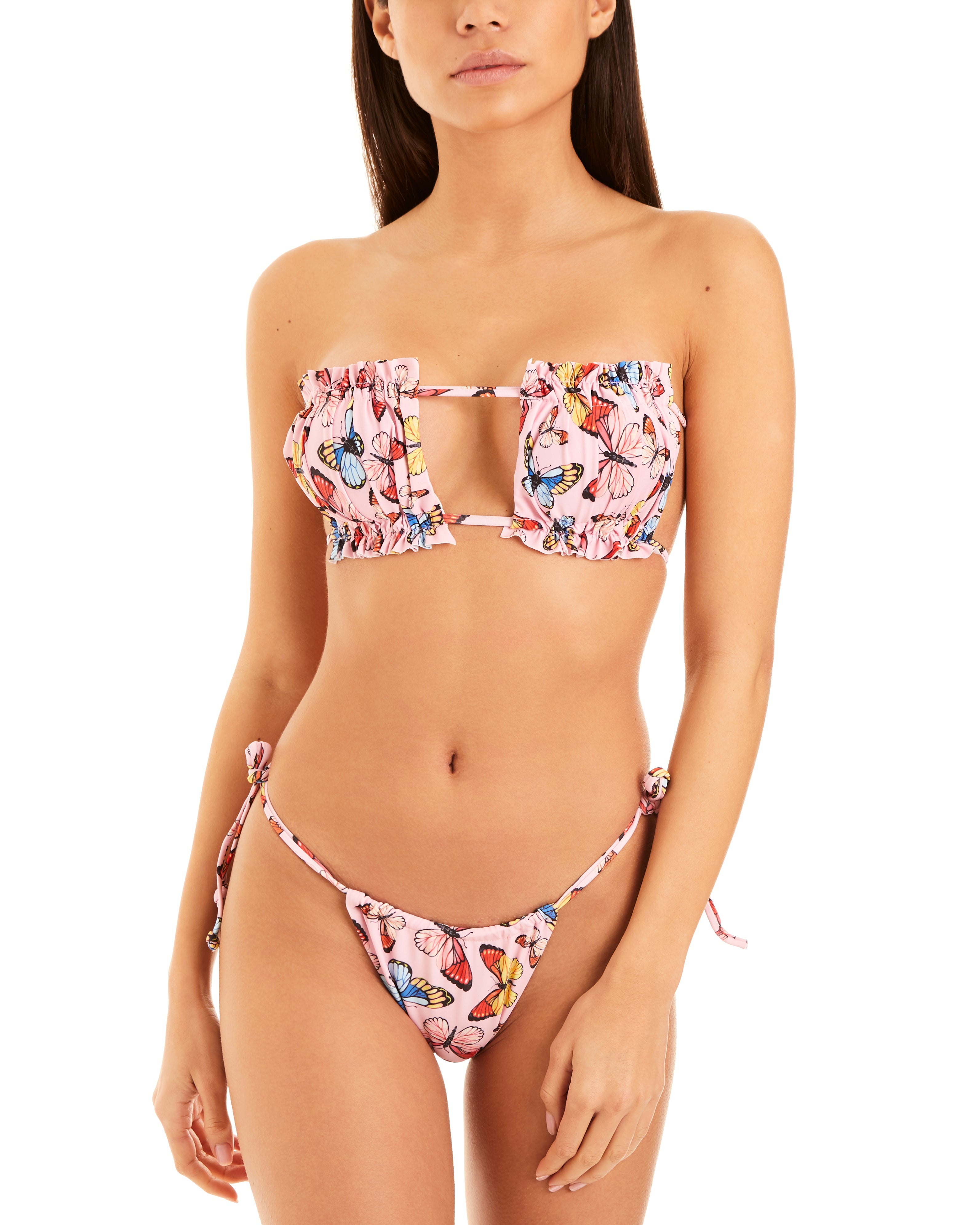 Paloma Butterfly Bikini Bottoms - In Pink