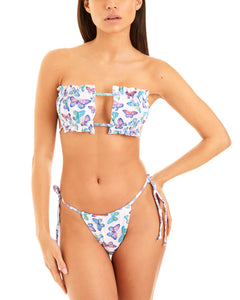 Paloma Butterfly Bikini Top - In Baby Blue