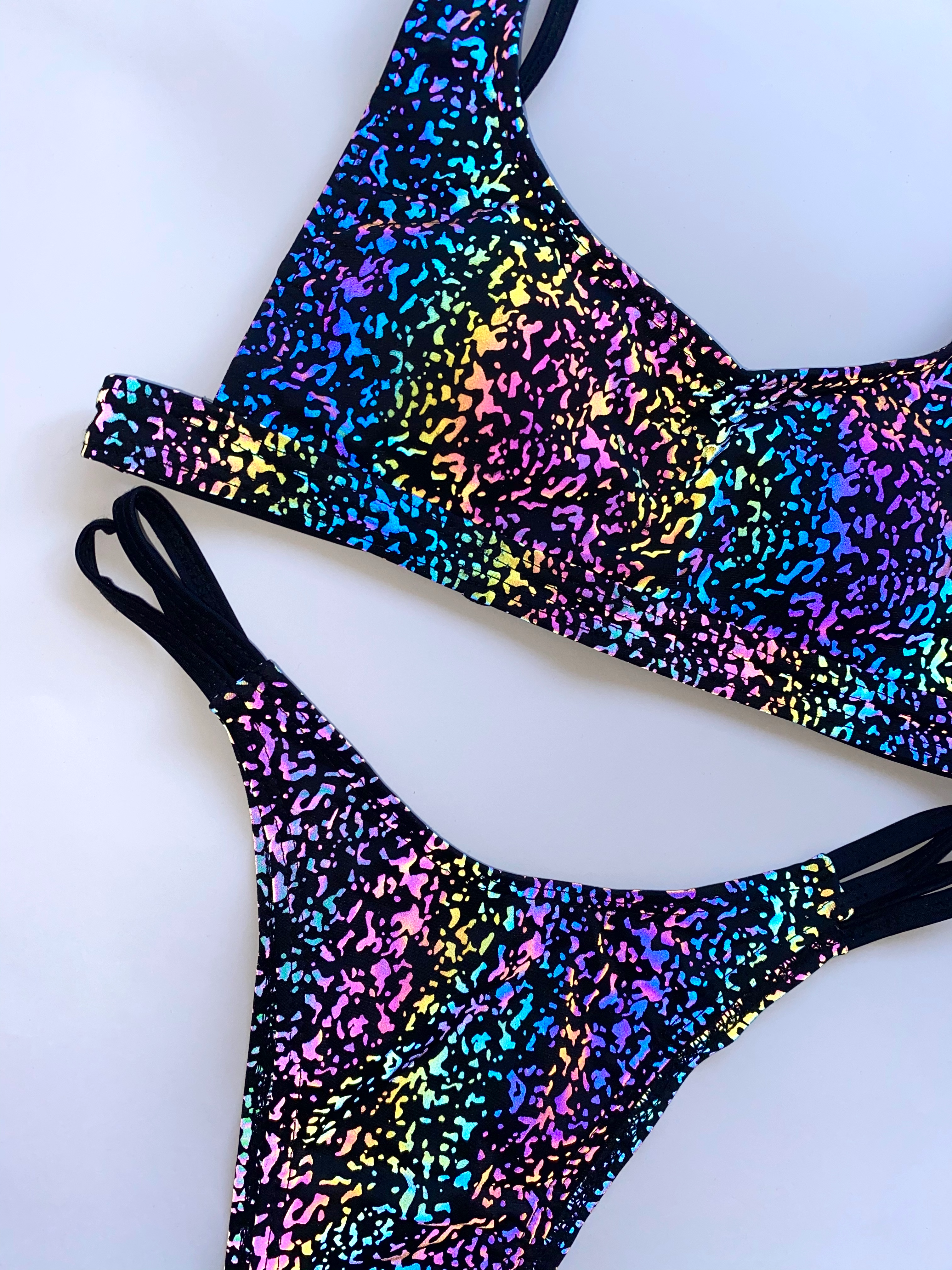 Reflective Holographic Bikini Top